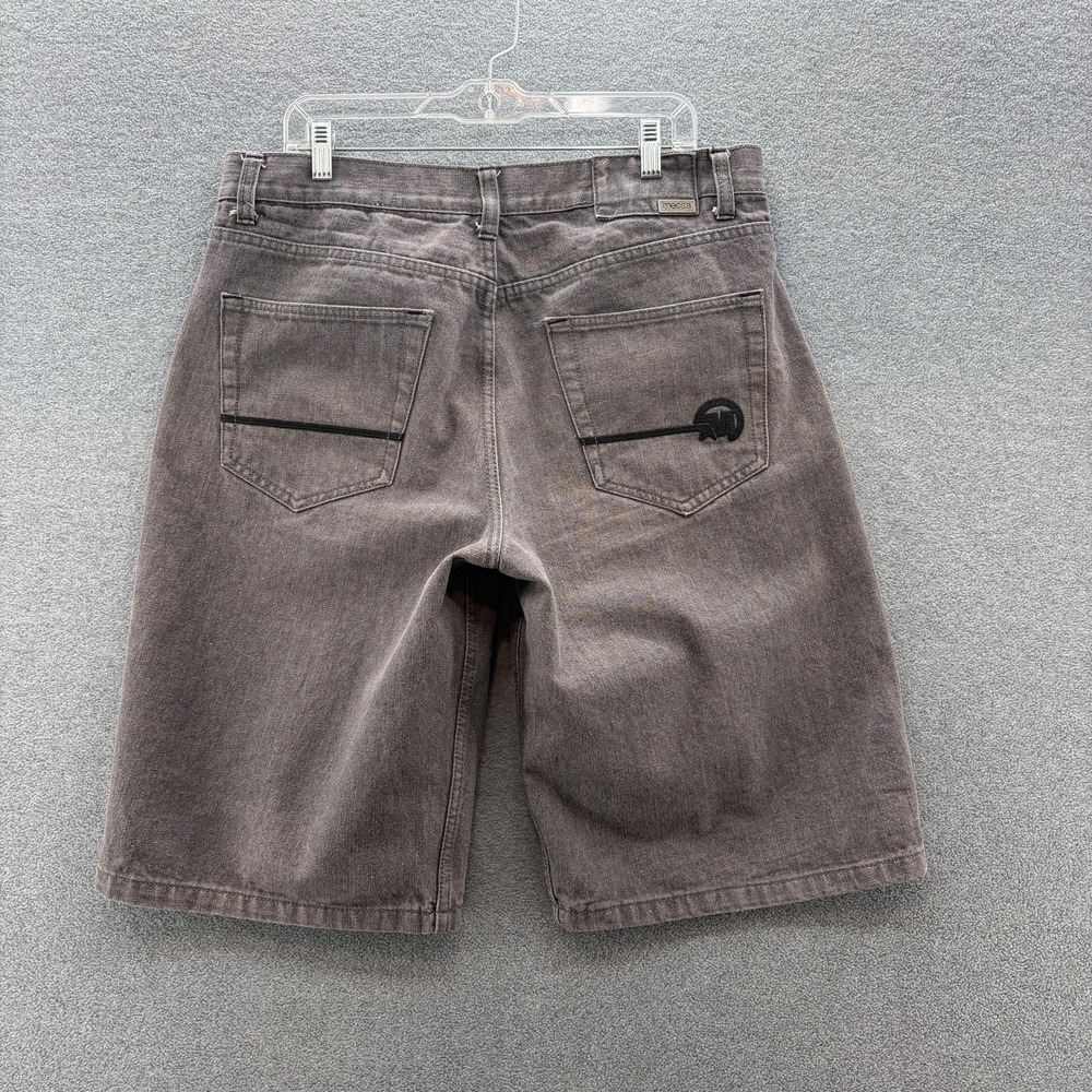 Mecca Jeans Shorts Mens 38 Gray Denim Baggy Bermuda Street Hip Hop Casual Long